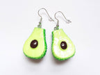 Avocado Earrings, Mini Food Earrings, Miniature Food Earrings, Silly Earrings, Fruit Earrings, Vegetable Earrings, Bespoke Earrings
