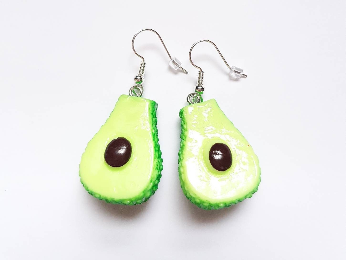 Avocado Earrings, Mini Food Earrings, Miniature Food Earrings, Silly Earrings, Fruit Earrings, Vegetable Earrings, Bespoke Earrings