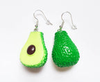 Avocado Earrings, Mini Food Earrings, Miniature Food Earrings, Silly Earrings, Fruit Earrings, Vegetable Earrings, Bespoke Earrings