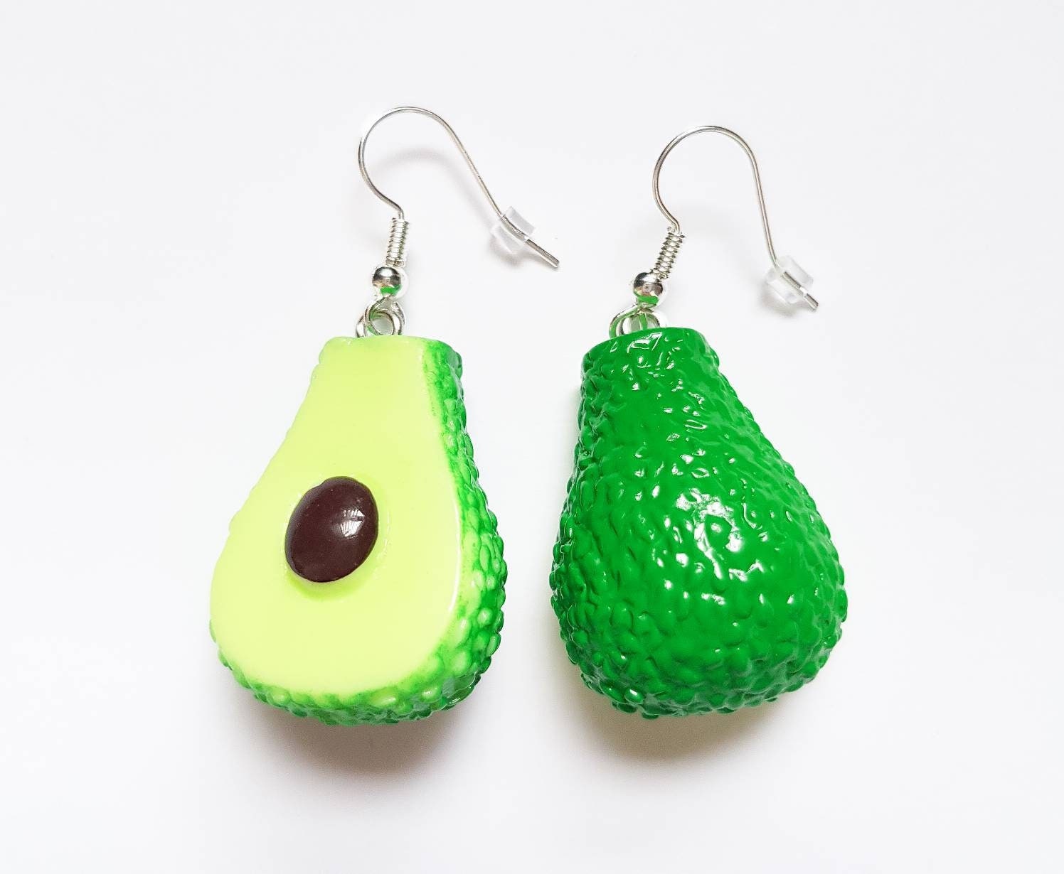 Avocado Earrings, Mini Food Earrings, Miniature Food Earrings, Silly Earrings, Fruit Earrings, Vegetable Earrings, Bespoke Earrings
