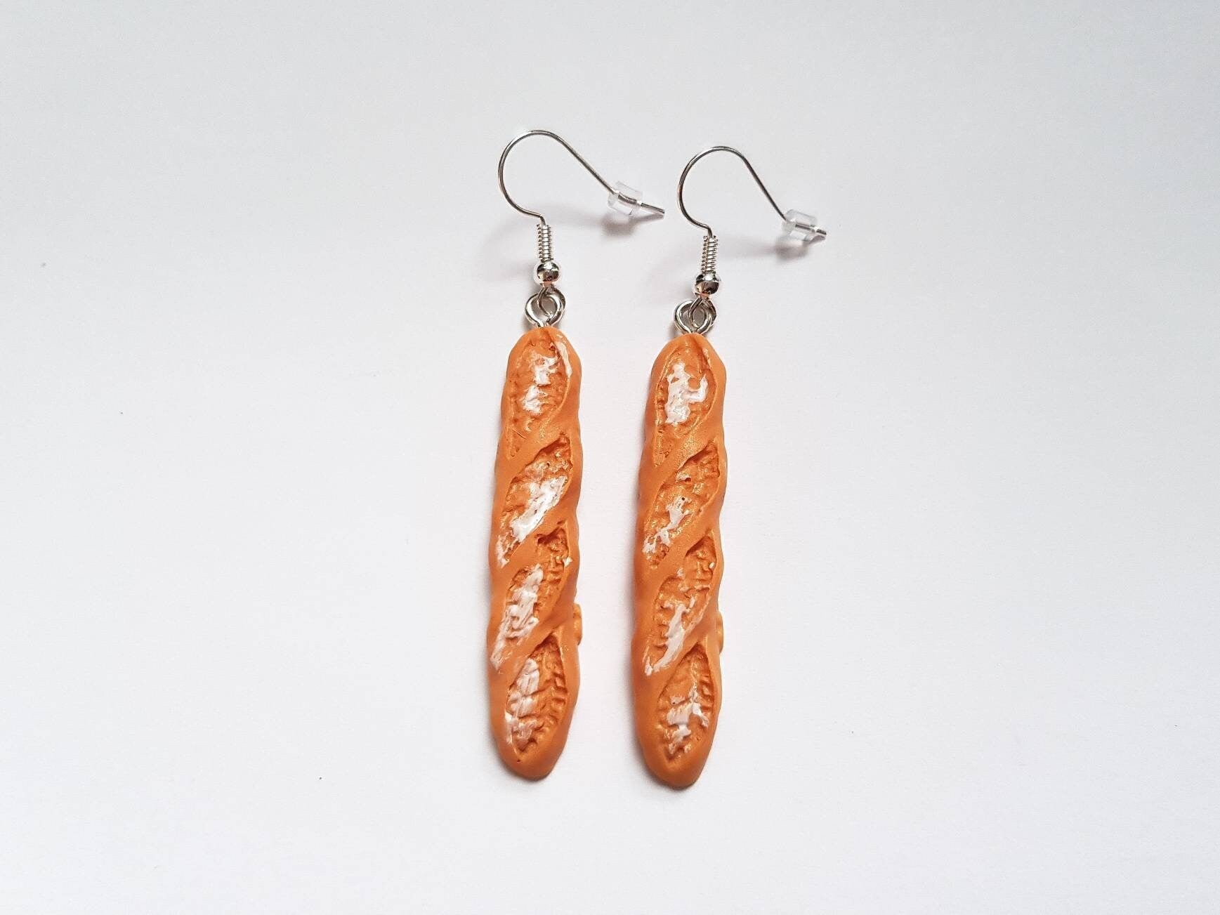 Baguette Earrings, Bread Earrings, Mini Food Earrings, Silly Earrings, Odd Earrings, Weird Earrings, Bespoke Earrings, Playful Earrings