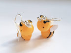 Bumblebee Earrings, Small Bee Earrings, Bug Earrings, Insect Earrings, Bee Dangle Earrings, Silly Earrings, Weird Earrings, Playful Earrings