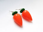 Carrot Earrings, Vegetable Earrings, Mini Food Earrings, Miniature Food Earrings, Silly Earrings, Playful Earrings, Bespoke Earrings