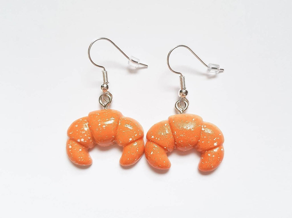 Croissant Earrings, Croissant Jewellery, Pastry Earrings, Mini Food Earrings, Breakfast Earrings, Dessert Earrings, Odd Earrings