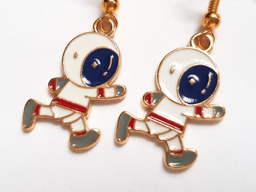 Astronaut Earrings, Spaceman Earrings, Astronaut Jewellery, Cute Space Earrings, Odd Earrings, Space Theme Earrings, Weird Earrings