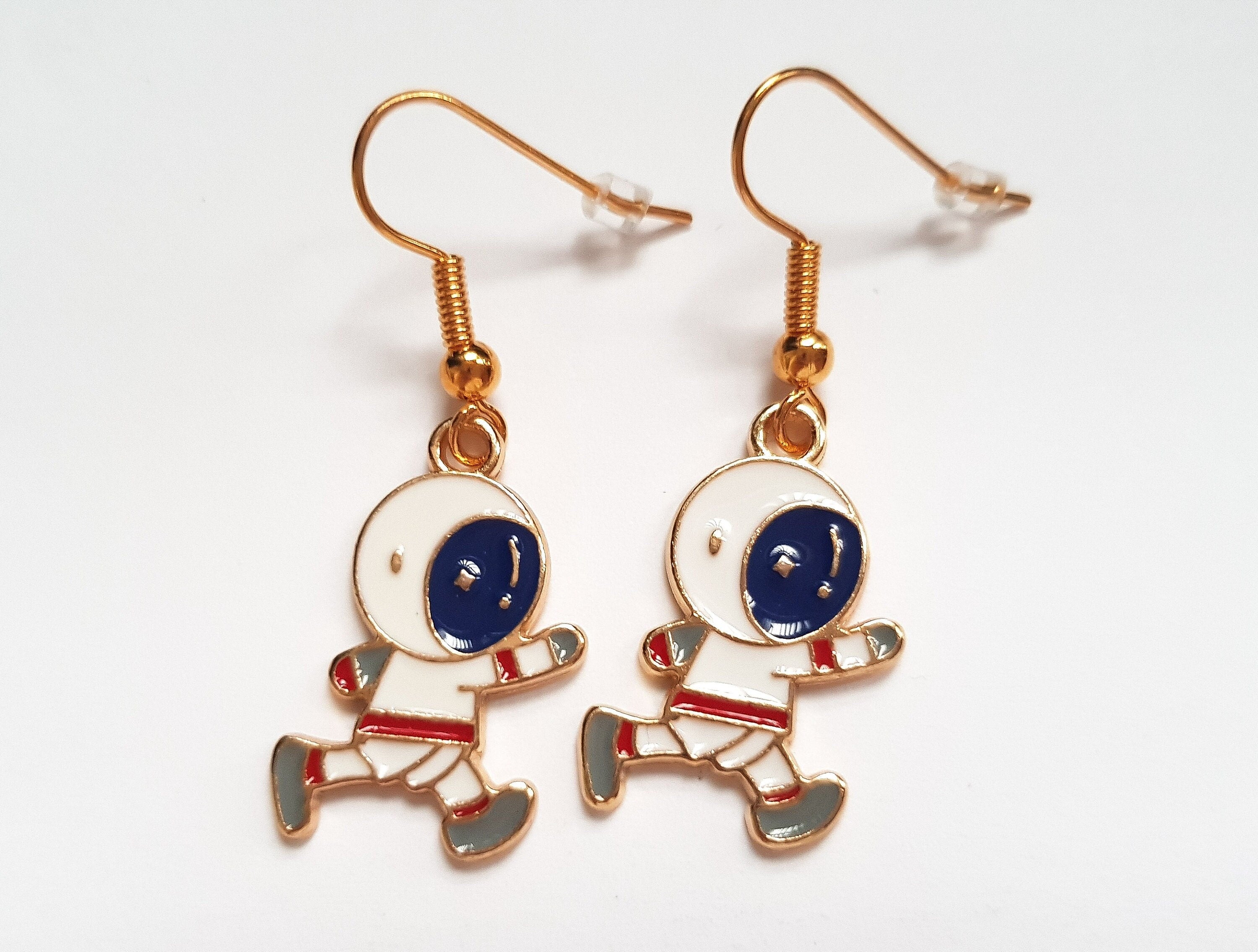 Astronaut Earrings, Spaceman Earrings, Astronaut Jewellery, Cute Space Earrings, Odd Earrings, Space Theme Earrings, Weird Earrings