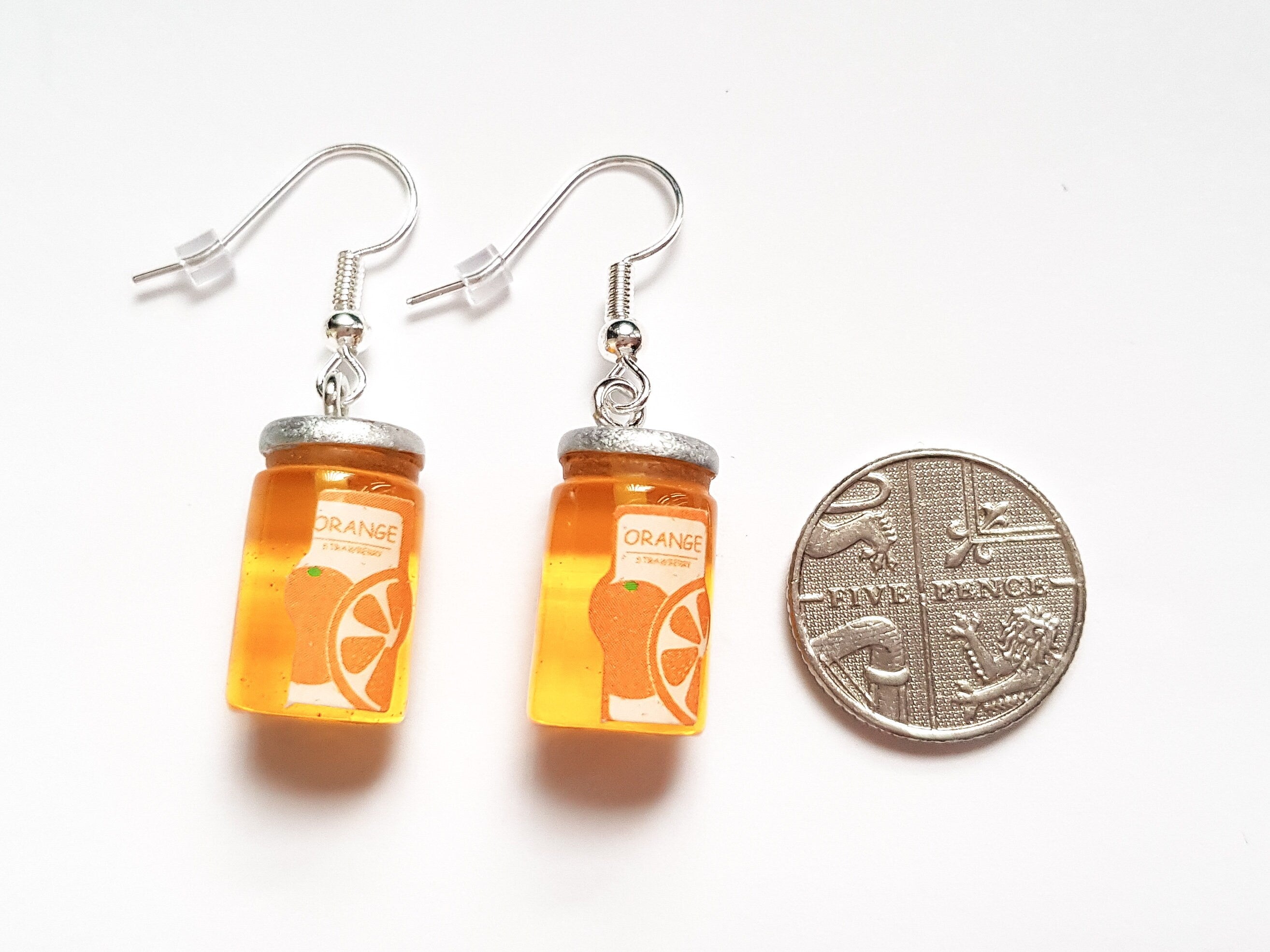 Marmalade Earrings, Jam Earrings, Mini Food Earrings, Breakfast Earrings, Miniature Food Earrings, Novelty Earrings, Weird Earrings