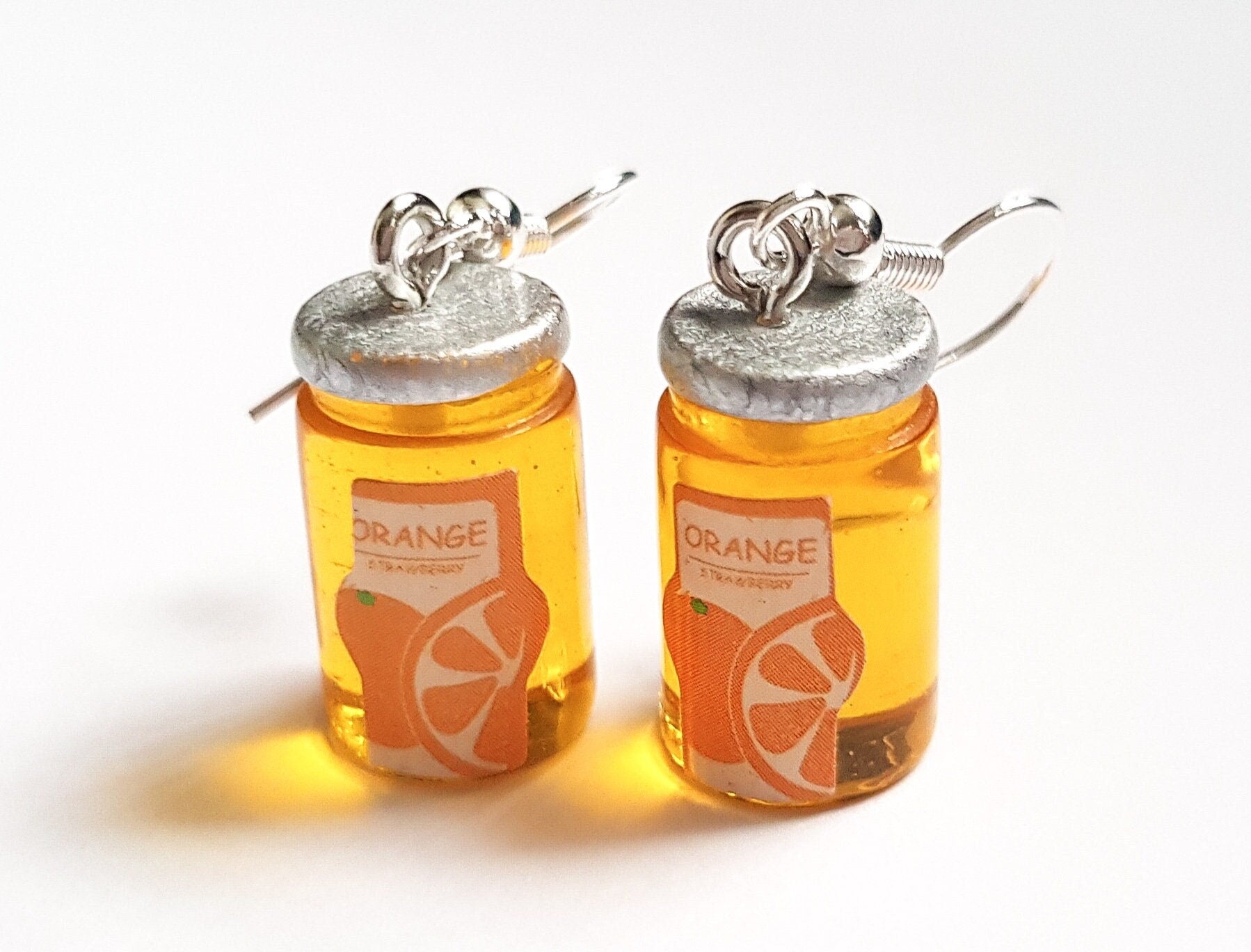 Marmalade Earrings, Jam Earrings, Mini Food Earrings, Breakfast Earrings, Miniature Food Earrings, Novelty Earrings, Weird Earrings