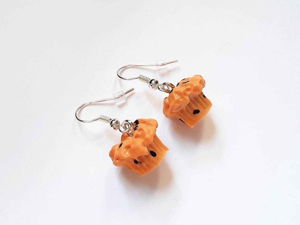 Muffin Earrings, Cupcake Earrings, Dessert Earrings, Mini Food Earrings, Breakfast Earrings, Snack Earrings, Miniature Food Earrings
