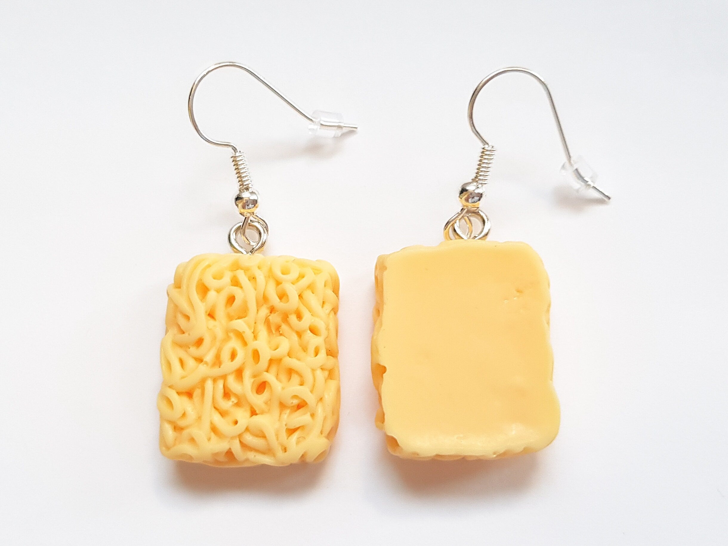 Noodle Earrings, Mini Food Earrings, Snack Earrings, Miniature Food Earrings, Lunch Earrings, Original Charm Earrings, Weird Earrings