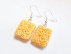 Noodle Earrings, Mini Food Earrings, Snack Earrings, Miniature Food Earrings, Lunch Earrings, Original Charm Earrings, Weird Earrings