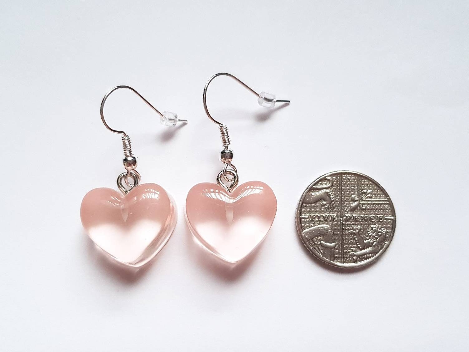 Pink Heart Sweet Earrings, Candy Earrings, Mini Food Earrings, Bespoke Earrings, Girly Earrings, Dessert Earrings, Fun Charm Earrings