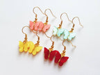 Acrylic Butterfly Earrings, Small Butterfly Earrings, Butterfly Charm Earrings, Acrylic Butterfly Jewellery, Fun Summer Earrings