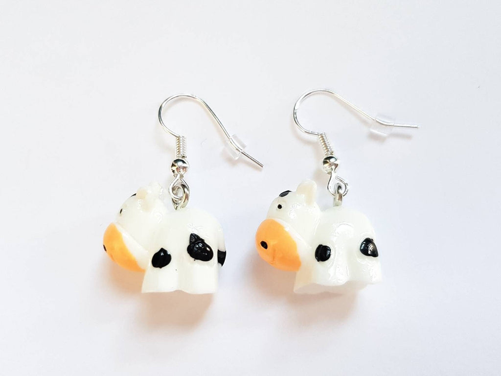 Cow Earrings, Farm Earrings, Cow Jewellery, Moo Earrings, Odd Earrings, Silly Earrings, Weird Earrings, Playful Earrings, Fun Charm Earrings