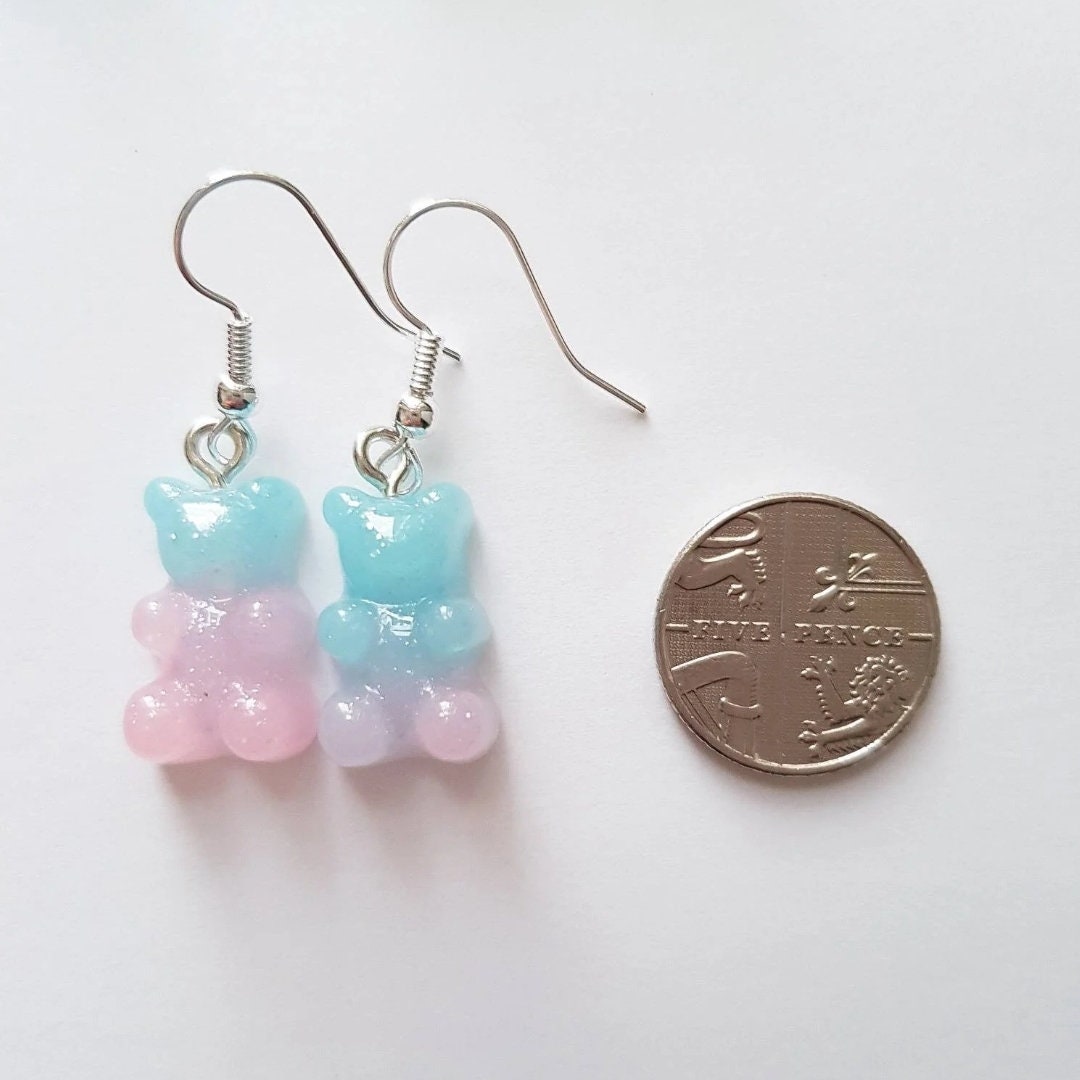 Gummy Bear Earrings, Ombre Earrings, Sweet Earrings, Mini Food Earrings, Bespoke Earrings, Candy Earrings, Weird Earrings, Quirky Earrings