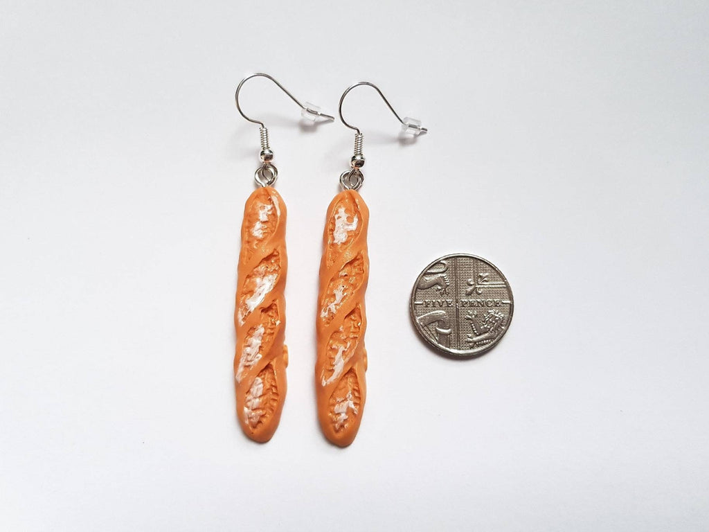 Baguette Earrings, Bread Earrings, Mini Food Earrings, Silly Earrings, Odd Earrings, Weird Earrings, Bespoke Earrings, Playful Earrings