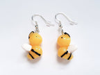 Bumblebee Earrings, Small Bee Earrings, Bug Earrings, Insect Earrings, Bee Dangle Earrings, Silly Earrings, Weird Earrings, Playful Earrings