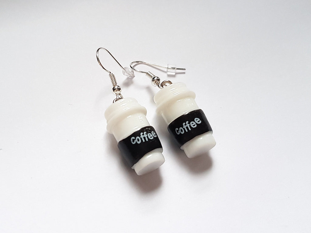 Coffee Earrings, Caffeine Earrings, Cup Earrings, Weird Earrings, Odd Earrings, Bespoke Earrings, Novelty Drink Earrings, Playful Earrings