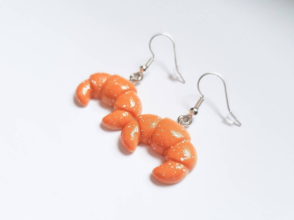 Croissant Earrings, Croissant Jewellery, Pastry Earrings, Mini Food Earrings, Breakfast Earrings, Dessert Earrings, Odd Earrings