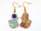 Astronaut Earrings, Spaceman Earrings, Saturn Earrings, Planet Earrings, Astronaut Jewellery, Saturn Jewellery, Cute Space Earrings