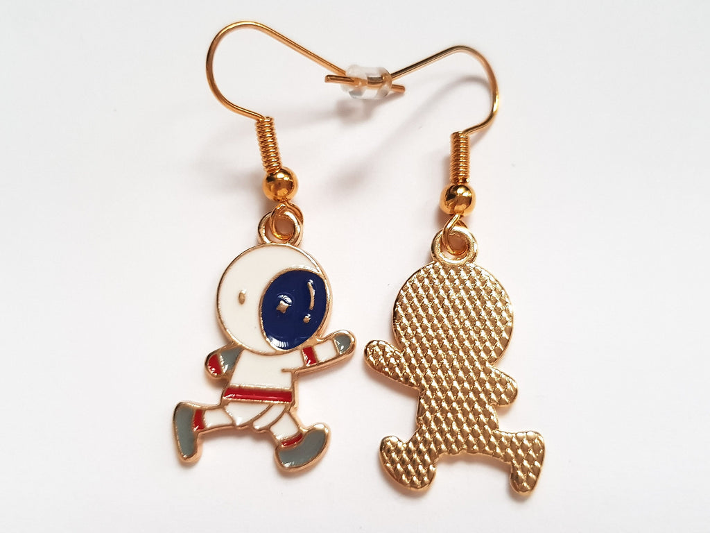 Astronaut Earrings, Spaceman Earrings, Astronaut Jewellery, Cute Space Earrings, Odd Earrings, Space Theme Earrings, Weird Earrings