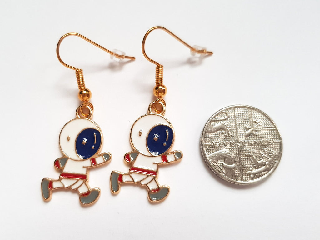 Astronaut Earrings, Spaceman Earrings, Astronaut Jewellery, Cute Space Earrings, Odd Earrings, Space Theme Earrings, Weird Earrings