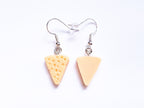 Cheese Earrings, Cheese Slice Earrings, Mini Food Earrings, Snack Earrings, Miniature Food Earrings, Lunch Earrings, Weird Earrings