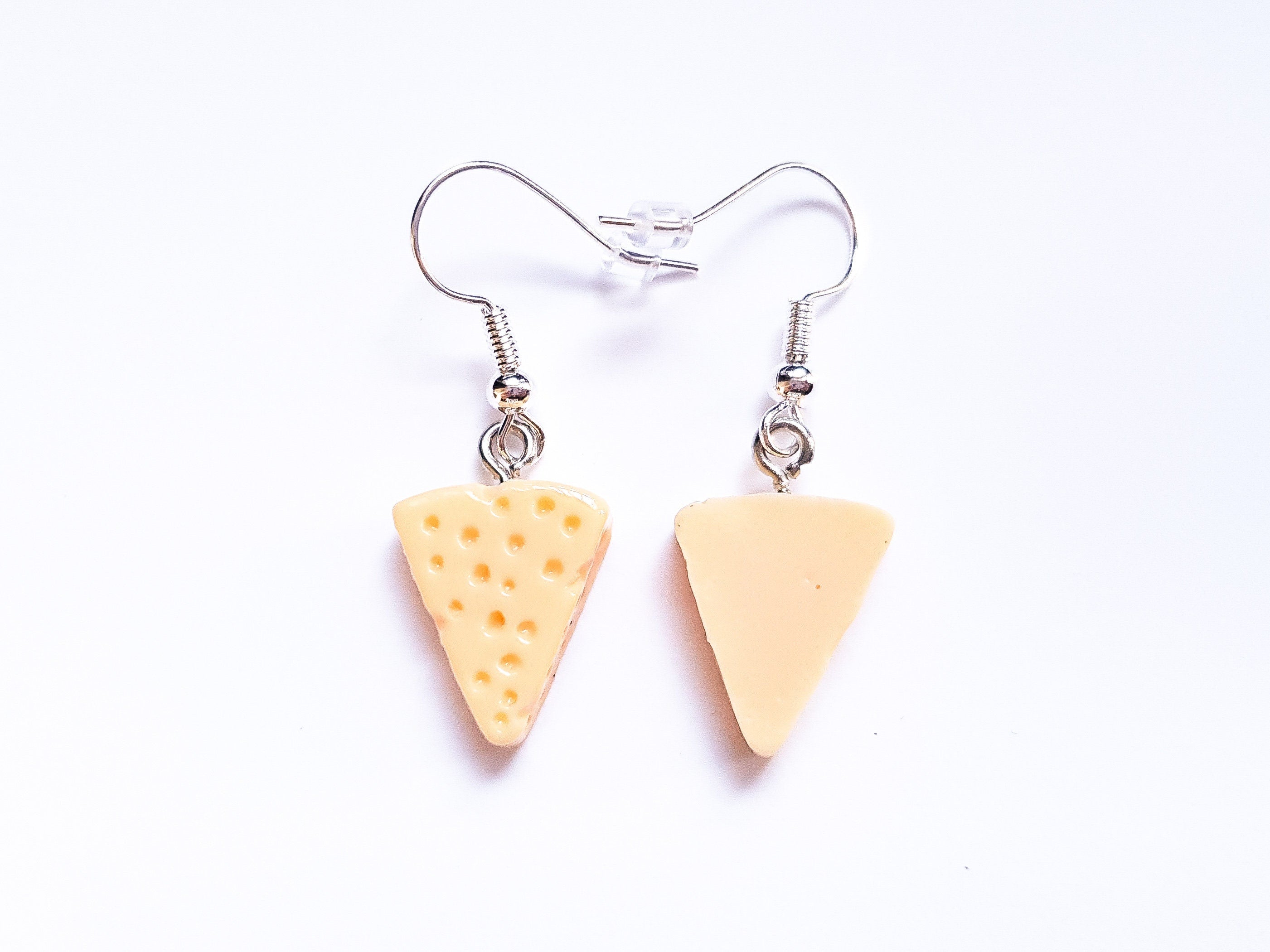 Cheese Earrings, Cheese Slice Earrings, Mini Food Earrings, Snack Earrings, Miniature Food Earrings, Lunch Earrings, Weird Earrings
