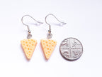 Cheese Earrings, Cheese Slice Earrings, Mini Food Earrings, Snack Earrings, Miniature Food Earrings, Lunch Earrings, Weird Earrings