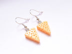 Cheese Earrings, Cheese Slice Earrings, Mini Food Earrings, Snack Earrings, Miniature Food Earrings, Lunch Earrings, Weird Earrings