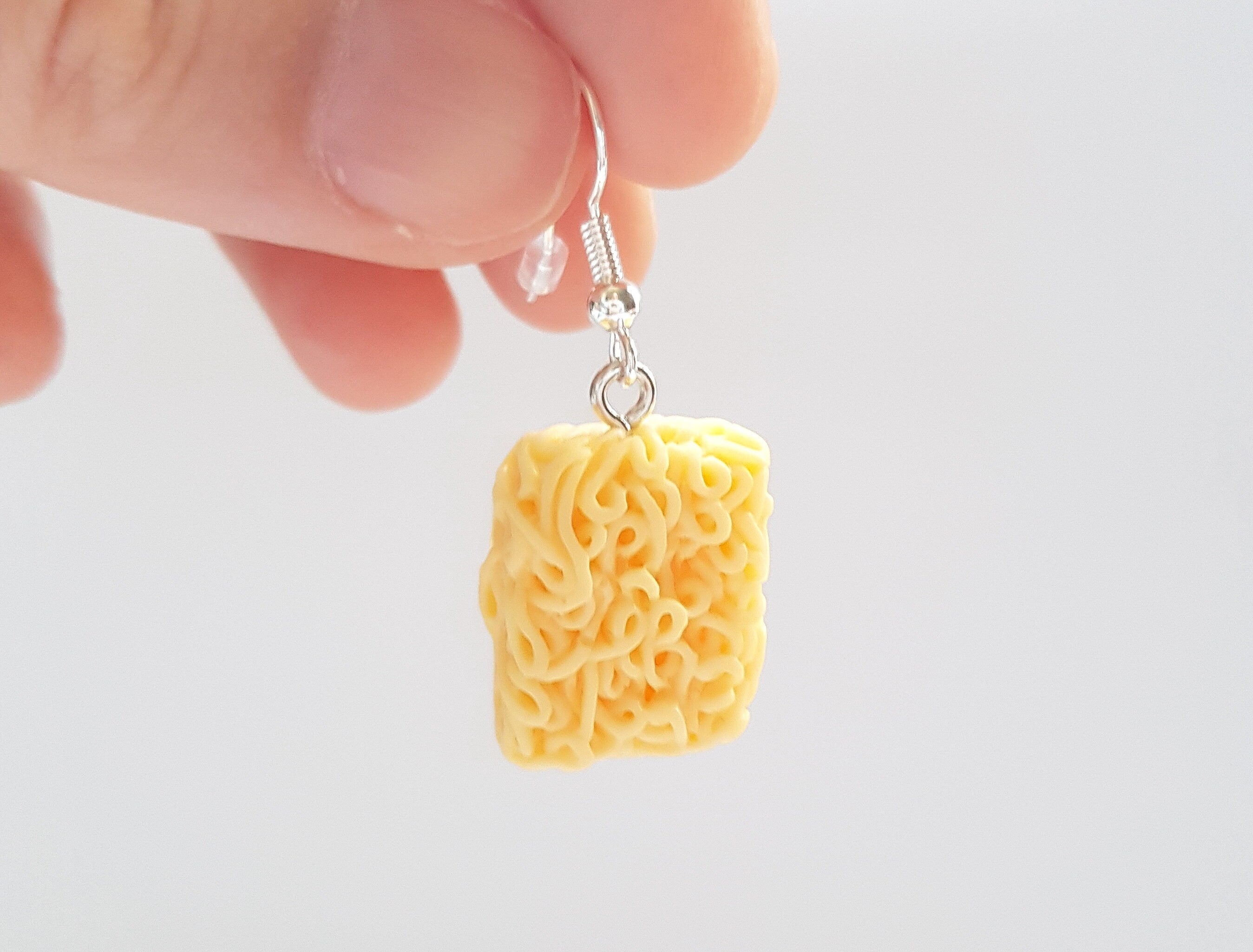 Noodle Earrings, Mini Food Earrings, Snack Earrings, Miniature Food Earrings, Lunch Earrings, Original Charm Earrings, Weird Earrings