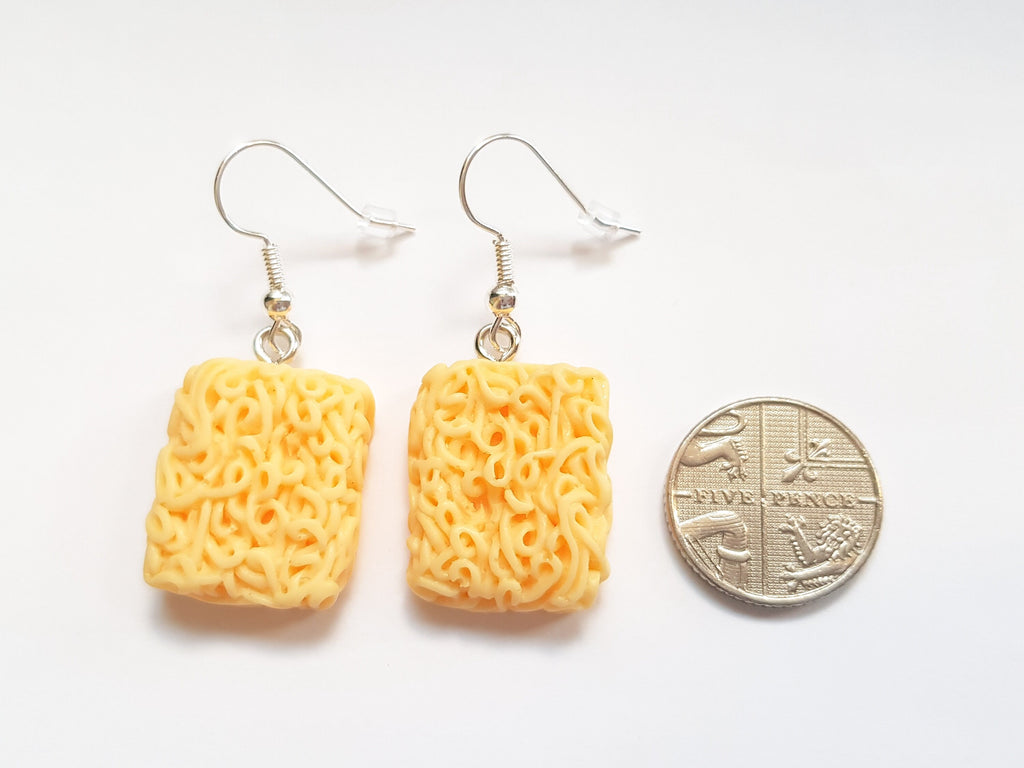 Noodle Earrings, Mini Food Earrings, Snack Earrings, Miniature Food Earrings, Lunch Earrings, Original Charm Earrings, Weird Earrings