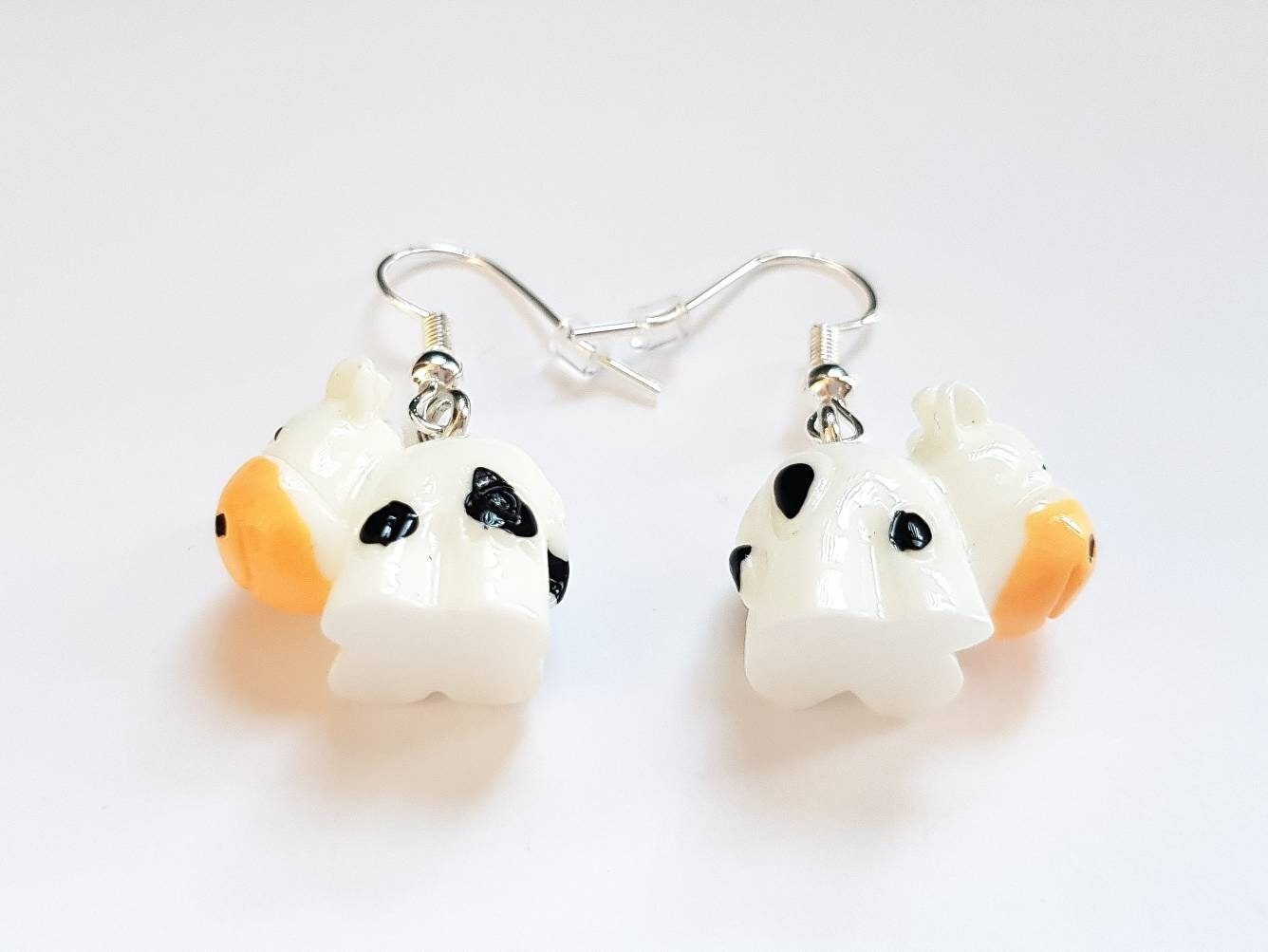 Cow Earrings, Farm Earrings, Cow Jewellery, Moo Earrings, Odd Earrings, Silly Earrings, Weird Earrings, Playful Earrings, Fun Charm Earrings